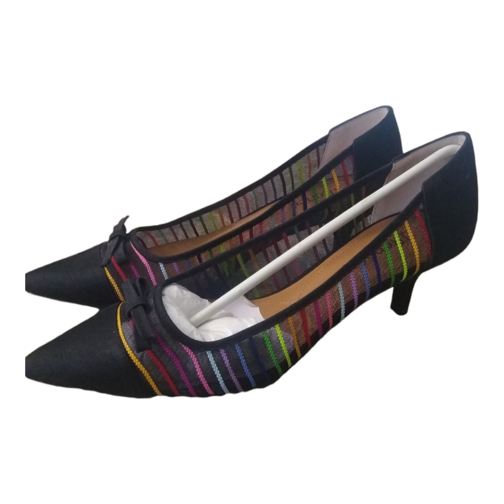 J.Renee Multicolor Striped Heels